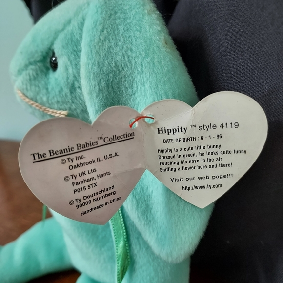 Ty Beanie Babies Hippity The Mint Bunny - Picture 7 of 8